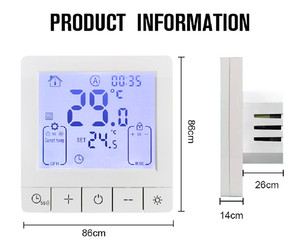 新しいTuya WIFI 3A 16A 30A大荷重電気床暖房サーモスタット水床暖房壁掛けボイラープログラミングパネル付き - Product Image 3