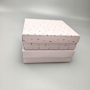 Logonuzla renkli özelleştirilmiş boyut kare sert sert karton geri dönüşümlü karton hediye kutusu - Product Image 4