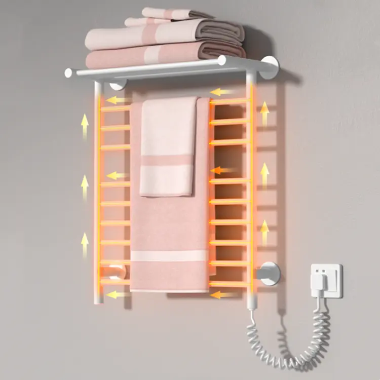 AVONFLOW-toallero blanco electrónico, radiador de toalla fácil de instalar para el hogar