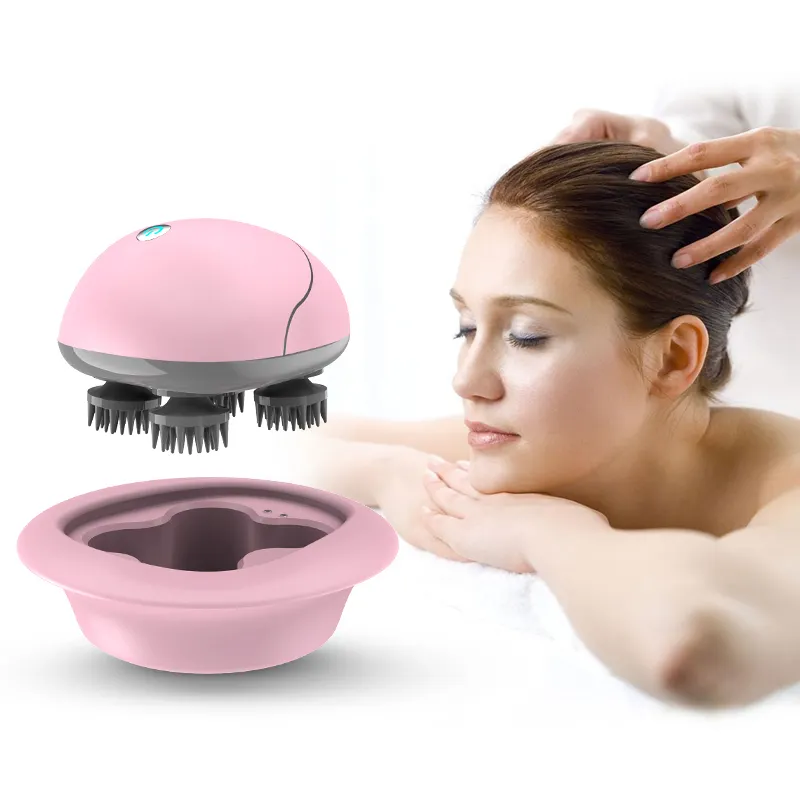 Nuovo Design la forma del Mouse spazzola vibrante elettrica a doppia testa massaggiatore a 2 livelli massaggiatore per la testa massaggio del cuoio capelluto funzione musicale