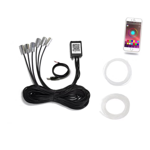 APP kontrolü 6 In 1 ile 8 metre led iç renkli rgb araba ortam aydınlatma araba 12V ortam ışığı ortam aydınlatma kiti araba - Product Image 4