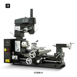 CT300-X เครื่องกลึงอเนกประสงค์3 in 1แบบใช้มือ220V เครื่องกลึงขนาดเล็กเจาะมินิสำหรับโครงการต่างๆ - Product Image 2