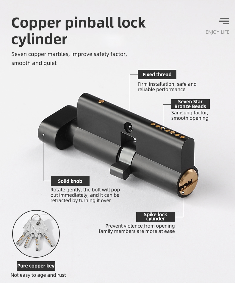 Professional Quality Leather Zinc Door Handle Luxury Lock Door Handle Indoor