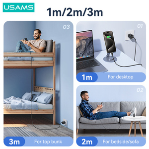 SJ701 USAMS 2025ใหม่ที่สร้างสรรค์60W USB-C PD ประเภท C เป็น Type C เพื่อพิมพ์แท็บเล็ตแล็ปท็อปโทรศัพท์มือถือชาร์จเร็วสายข้อมูลพีวีซีสำหรับแอปเปิ้ล - Product Image 2