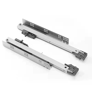 Dongtai SS10 Three-Section Hidden Damping <strong>Drawer</strong> Track out <strong>Slide</strong> <strong>Rail</strong> with Bottom Buffer <strong>Guide</strong> for Kitchen and Dining Hot Sale - Product Image 5