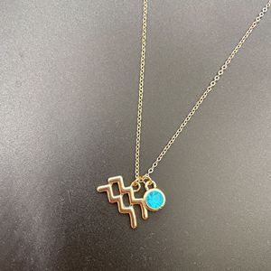 Yeni oniki takımyıldızları nişan hediye kolye altın Leo Birthstone zincir erkek kadın çift için paslanmaz çelikten yapılmış - Product Image 2