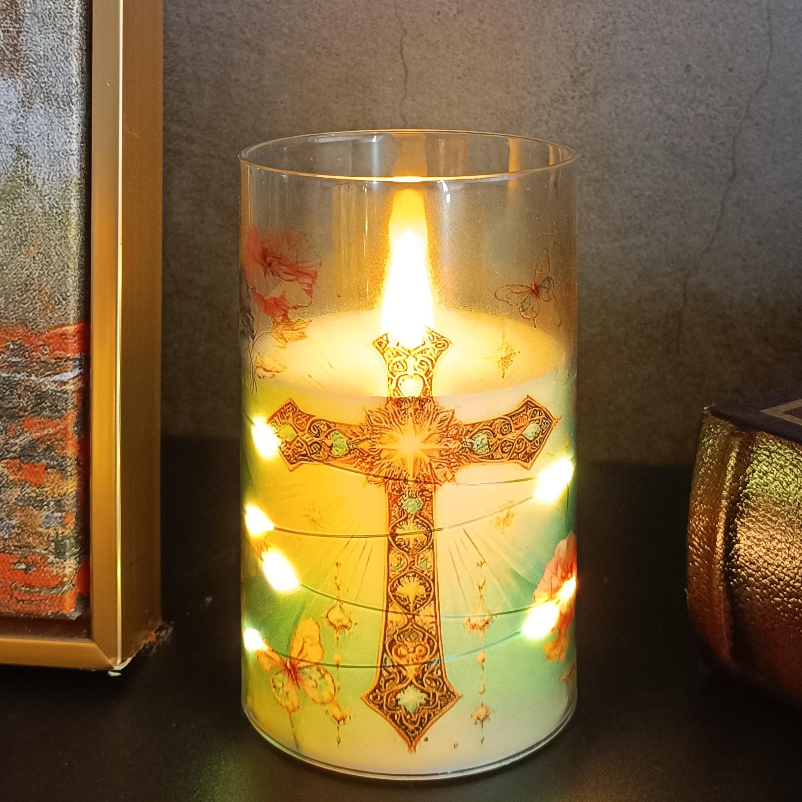 Vela del pilar del alambre de cobre de Halloween