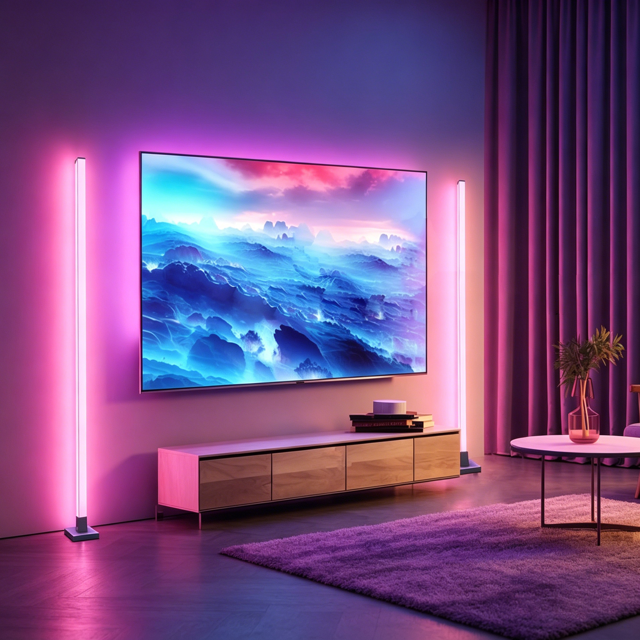 Ensemble de lampes de sol colorées RGBIC - 150 cm