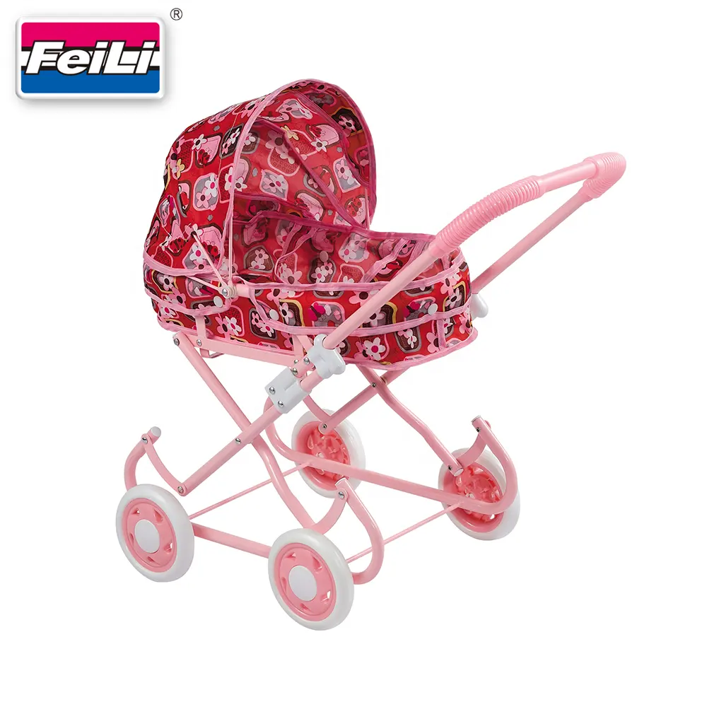 Fei Li Großhandel Custom ized Baby Doll Kinderwagen mit Schaukel funktion 2 in 1 Kinderwagen für Puppen Baby Doll Swing Set