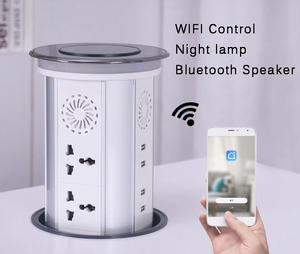 WIFI <strong>Remote</strong> Control Wireless Charging EU/US/<strong>AU</strong>/UK/<strong>AU</strong> Power Outlet Waterproof Pop up Tower Socket Table Smart Home with Speaker - Product Image 6
