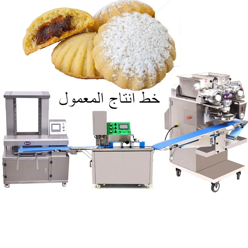 Maamoul mamoul mamol mamool maamul mamul Linea di produzione data cookie maker data riempito Arabo Medio oriente che fa la macchina