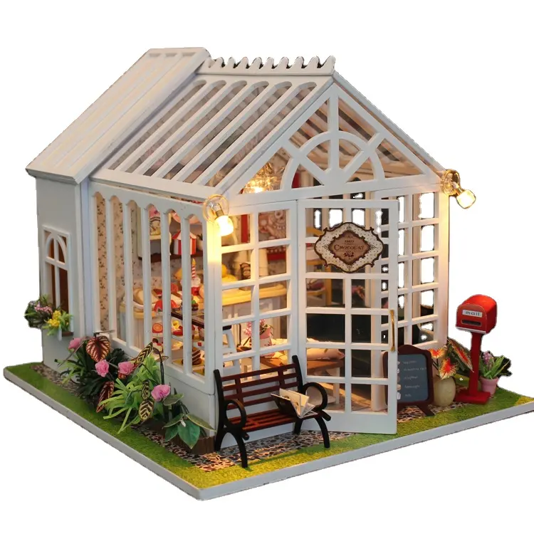 Miniatura de bolo casa de bonecas, em atacado, miniaturas para artesanato, modelo, bonecas, casa, sala de sol, cozinha, mobilado