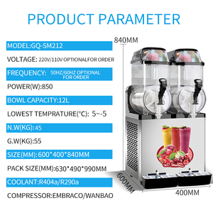 آلة طين عصير الفاكهة الأوتوماتيكية ذات المساحة الرخيصة لتموين الطعام الملكي مع قطع الغيار - Product Image 2