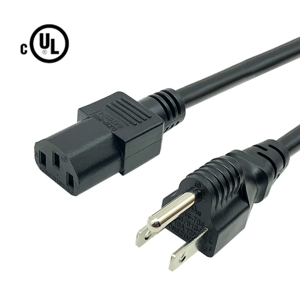 Bán Buôn US/American UL Phê Duyệt AC Cable 3 Pin IEC C13 Cung Cấp Dẫn Dây Điện
