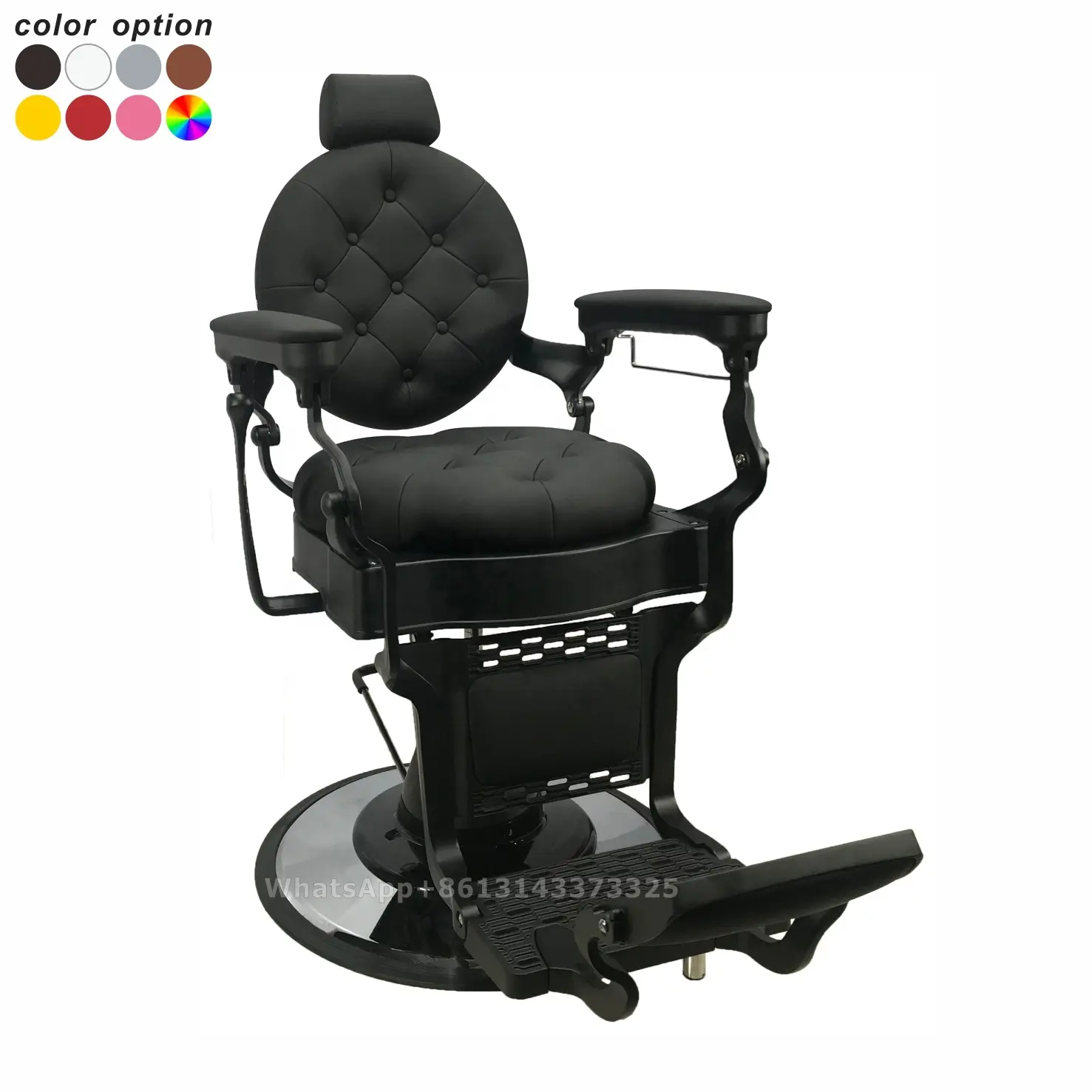 Черный винтажный сверхпрочный парикмахерский стул, дешевая мебель для парикмахерской, под заказ, античное оборудование для парикмахерской BC8831G