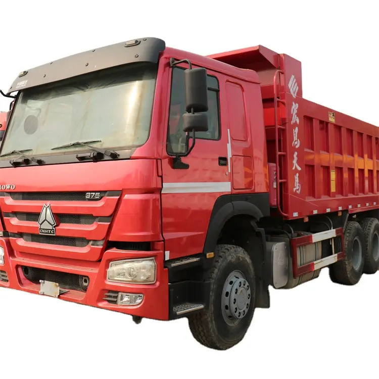 Rodas HOWO Usado Caminhão Cabeça Caminhão Trator Marca Alta Qualidade Baixo Preço 6*4 10 Red Shandong WEICHAI Super 10 Caminhão Basculante para Venda