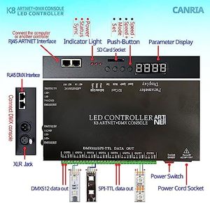 T8K musica + DMX CONSOLE ARTNET LED Controller programmabile IC Ws2811 Pixel Controller modulo per Pixel Light bar luce DJ Club