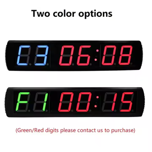 Portatile 4 pollici blu rosso LED conto alla rovescia Fitness intervallo Timer grande Display digitale Home palestra allenamento orologio veloce - Product Image 3