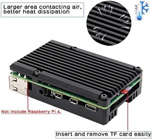 Корпус из алюминиевого сплава Raspberry Pi 4 Pi 4, компьютерная модель B, корпус с пассивным охлаждением, совместим с Raspberry Pi 4BB
