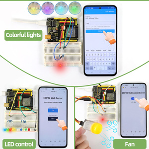 Keyestudio ESP-32 IOT öğrenme kiti testleri eğlenceli programlama proje kodlama kiti ESP 32 WROOM Wi-Fi Starter Kit Arduino için 0 - Product Image 4