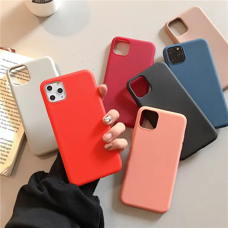 Casing Karet Lembut Buram Harga Pabrik, untuk iPhone 13 11 Pro Max, Penutup Telepon TPU Ramping Matte untuk iPhone 12Mini XR 6 7 8Plus