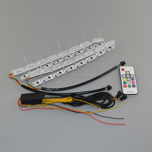 12V Remote Control RGB 7colors Switchback Turn signal Flowing Running Car <strong>Led</strong> Crystal <strong>Tear</strong> Eyes Flexible <strong>Led</strong> DRL Strip Light - Product Image 2
