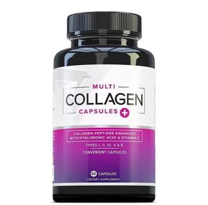 Hazır stok hyaluronik asit ve C vitamini hidrolize kollajen peptidler türleri I II III V X çok kollajen kapsüller - Product Image 1