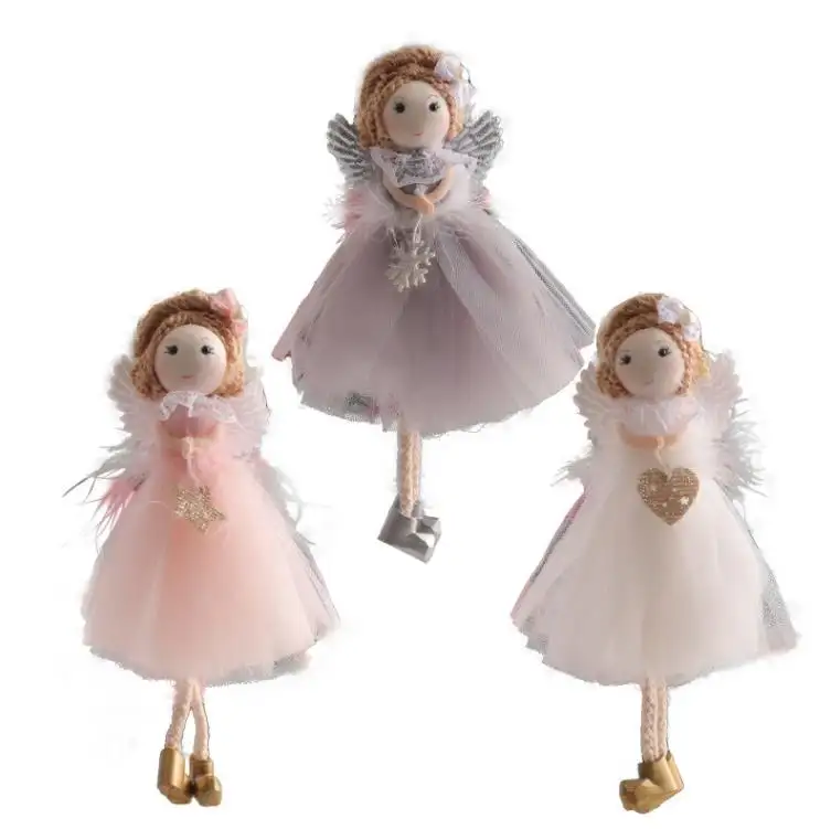 クリスマスの装飾のための天使の人形のペンダントをぶら下げ卸売クリスマスガーゼぬいぐるみバレエの女の子のクリスマスツリーの装飾品