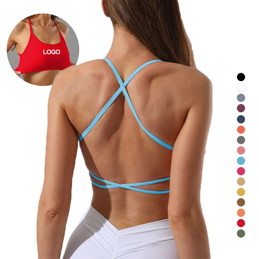Super Skin-Friendly Mulheres Lingerie Hot-Selling Modelo Cruz Voltar Sports Underwear Yoga Sutiã Ginásio Fitness Wear