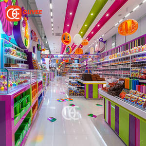 Nuova decorazione girevole cremagliera per la produzione di fabbrica di dolci negozio espositori per caramelle rotonde