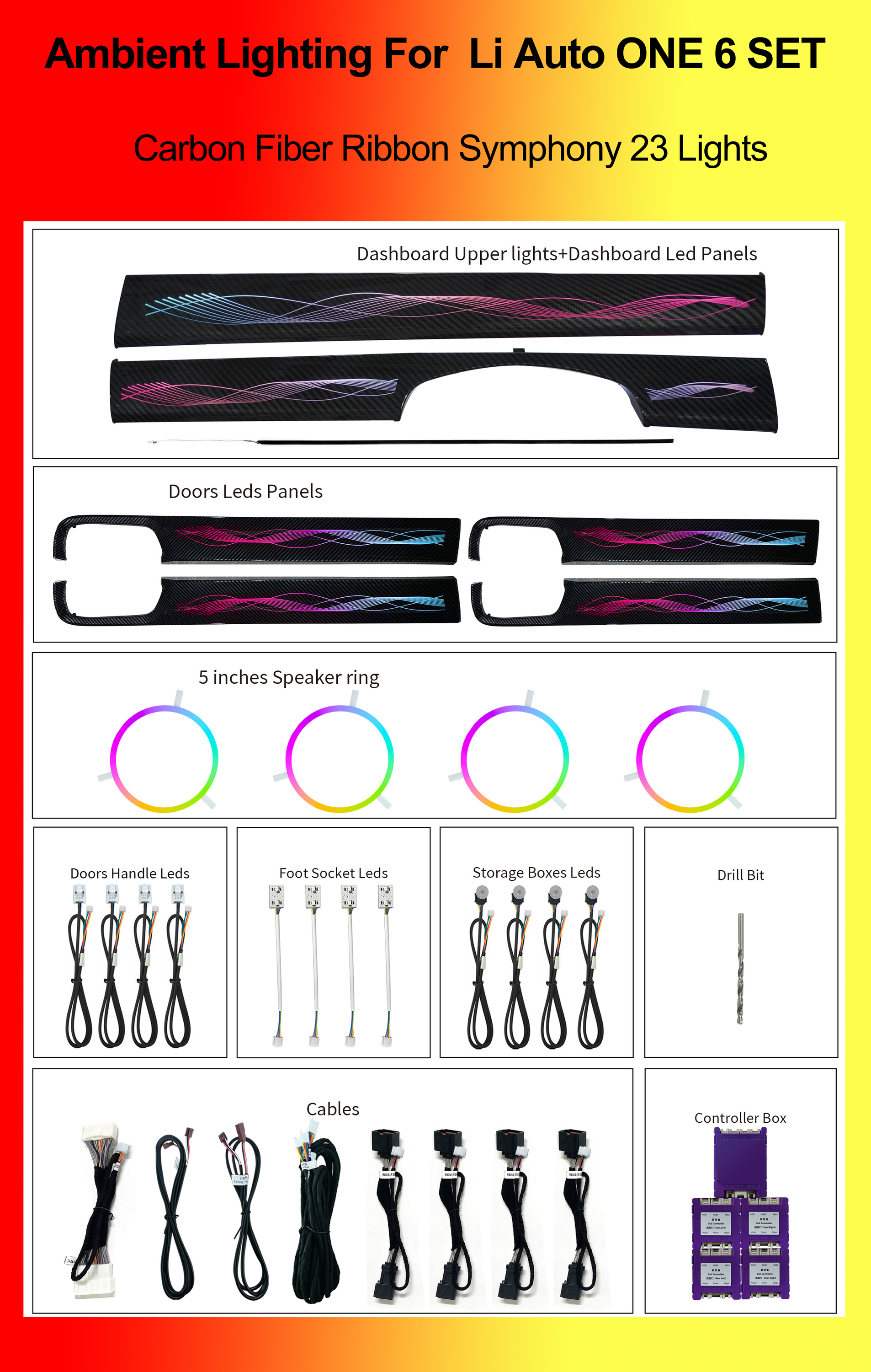Carbon Fiber Ribbon Symphony 23 Lights