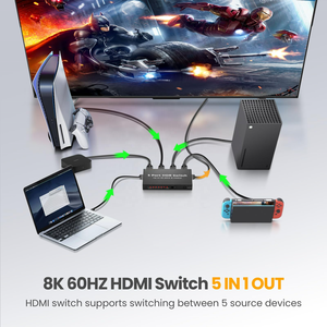 SYONG 5x1 8K @ 60Hz HDMI 2,1 Switch 4K @ 120Hz Ultra HD Switch 5 Fuentes a 1 Pantalla 5 en 1 salida HDMI Switch Control remoto - Product Image 2