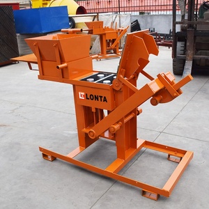LONTA QMR 2-40, máquina de moldeo de bloques de pavimentadora de enclavamiento manual pequeña, máquina de fabricación de bloques de arcilla para suelo de barro - Product Image 1
