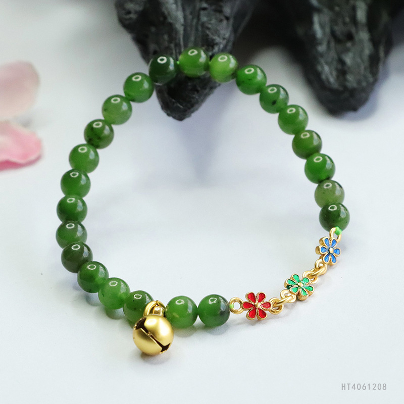 Multi Hotan Jasper Bell wreath bracelet (HT4061208)
