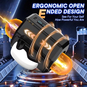 开放式伸缩手淫器口袋阴部性玩具自动推力男性手淫器 - Product Image 4