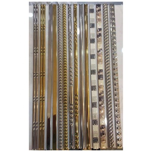金色和银色铅笔listello瓷砖2x60 - Product Image 1