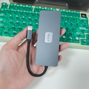 10ใน1 USB C เพื่อ PD100W + USB3.0 * 3 + Rj45 1000Mpbs + USB C + TF + SD + HDTV 4K 60Hz * 2 Type C ฮับ PD100W Dock - Product Image 6