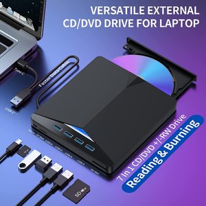 Reproductor de DVD 7 en 1 USB 3,0, grabadora de CD/DVD portátil con ordenador portátil, PC de escritorio, Windows 11/10/8/7, Linux, Mac OS, Unidad de CD/DVD externa - Product Image 4