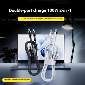 2-in-1 Super Fast Charging Data Cable Dual Head Flash Charging for <strong>Apple</strong> <strong>iPhones</strong> for Huawei PVC One-to-Two Mobile Phone - Product Image 6