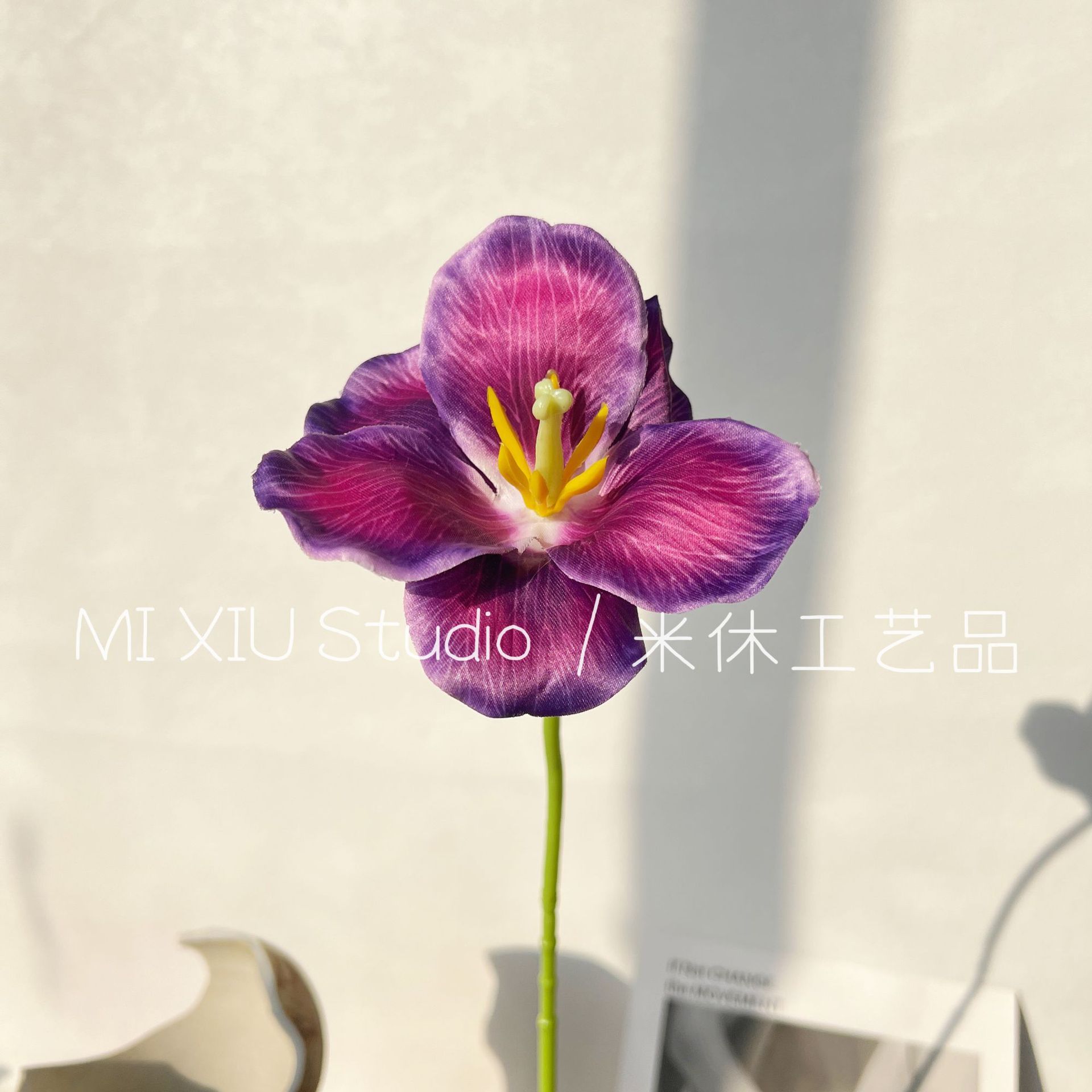 Tulipes ouvertes, violet foncé