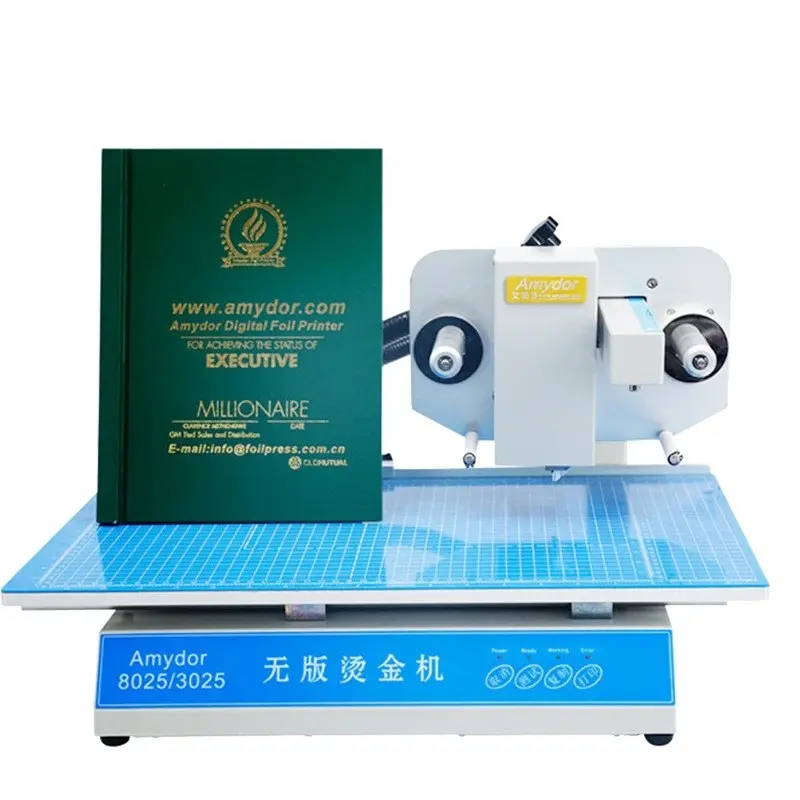 WD-8025 Digital hot Foil impressora Hot Stamping Foil Impressora Máquina Adequado Para Couro, PVC, PU, PET, Vinil, Adesivo Adesivo