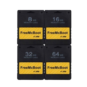 8MB/16MB/32MB/64MBメモリカードデータストレージメモリカード用PS 2 PS2ゲームコンソールFMCB V1.966 (MC-PS2-V1.966)
