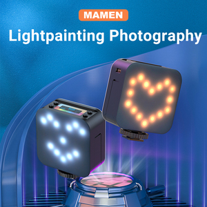 X.Mamen LED D02SE LEDビデオライトコールドシュー、充電式ソフトライトパネル、ポータブル写真照明 - Product Image 5