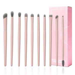 Chất Lượng Cao Vegan Sang Trọng Trang Điểm Bàn Chải 10Pcs Bàn Chải Mắt Bao Gồm Eyeshadow Bút Kẻ Mắt Lông Mày Bàn Chải Nhãn Hiệu Riêng Biểu Tượng Tùy Chỉnh - Product Image 1