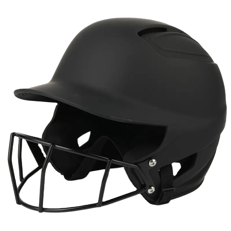New Arrival Matt Finishing Open mould ABS Softball Baseball with Face Cage Batting Helmet Air Vent Batter Helmet