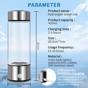 氢水瓶发生器10000ppm带吸入器顶部 + 吸入器装置富发生器瓶Althy Echo烧瓶碱性 - Product Image 4