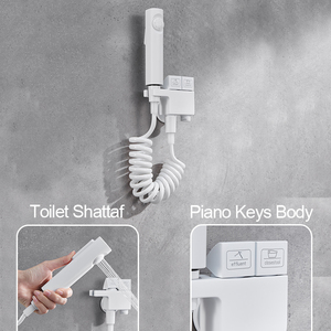 Yeni Minimalist taşınabilir bide seti Shattaf ile püskürtme tabancası kolay kullanımlı PVC tuvalet kızarma bide musluk mutfak ve otel için - Product Image 3