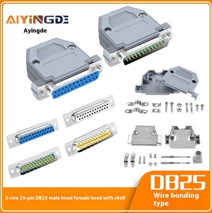 DB25公/母25芯针孔双排平行引线键合塑料外壳铜接触材料25A额定用于印刷电路板 - Product Image 2