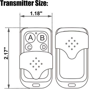 RF Wireless-Fernbedienung scode/Learn Clone Wireless Universal 433,92 MHz/315MHz 12V RF-Fernbedienung