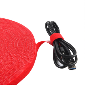 1CM Wide <strong>Hook</strong> and <strong>Loop</strong> <strong>Tape</strong> Fastening Data Cable Management Belt Strong Quiet for Clothing Multi-color <strong>Hook</strong> and <strong>Loop</strong> <strong>Tape</strong> - Product Image 1